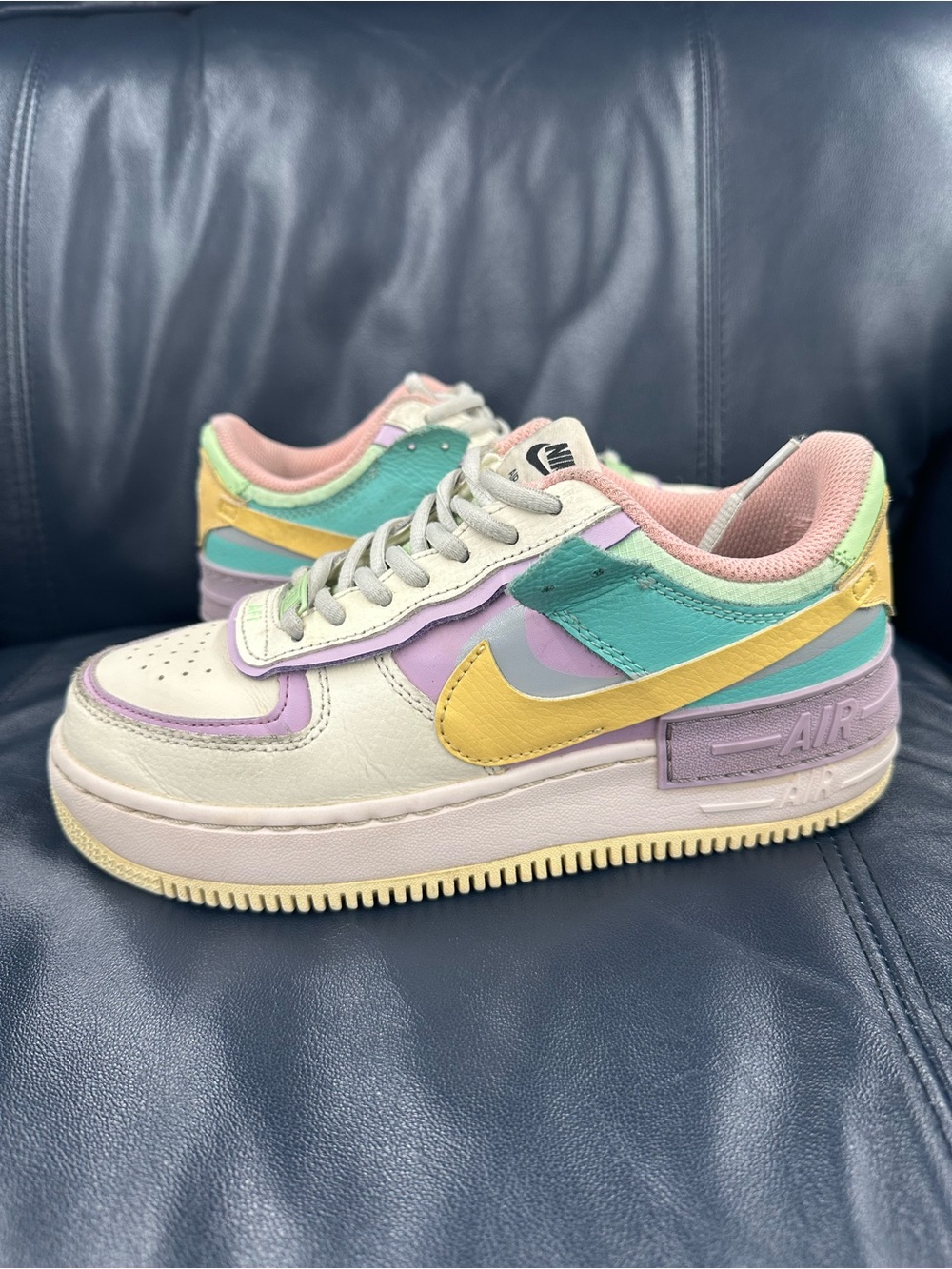 Nike Air Force one low shadow pastel pale ivory size 7.5 women’s